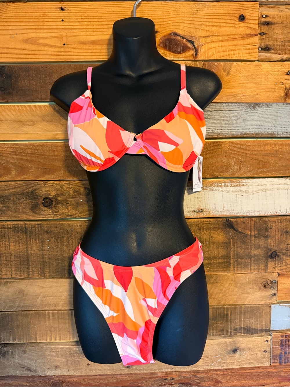 NWT Jessica Simpson Abstract Vibrant Bikini